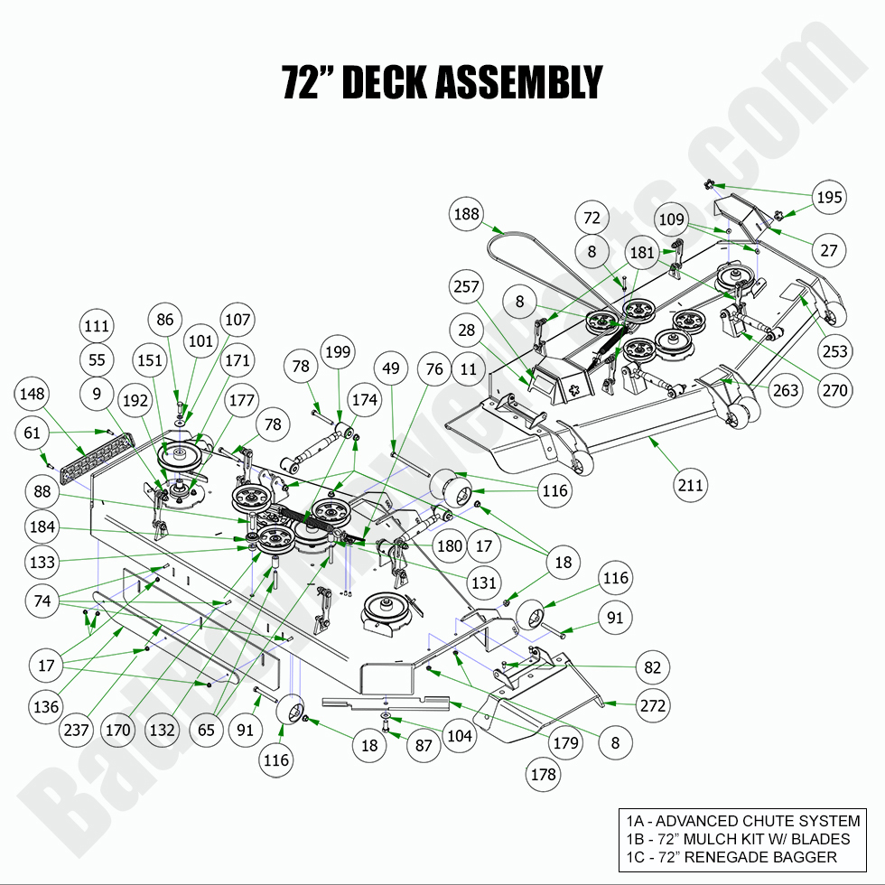 2022 Renegade - Gas 72" Deck Assembly